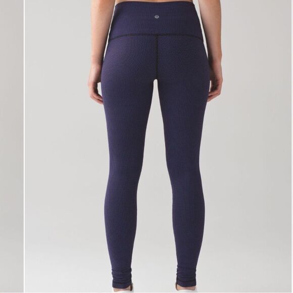 Lululemon Wunder Under Pant (Hi-Rise)
Teeny Check Black Cerulean Blue Size 8 - Picture 2 of 8
